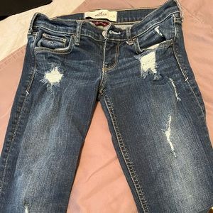 Hollister jeans with holes size 1